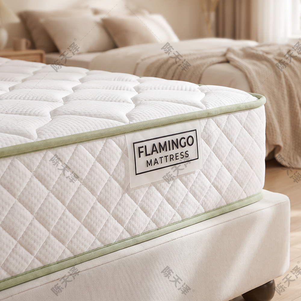 床垫TPU品牌标 席梦思透明标签 雾面黑字布标 塑料橡胶标志标 FLAMINGO